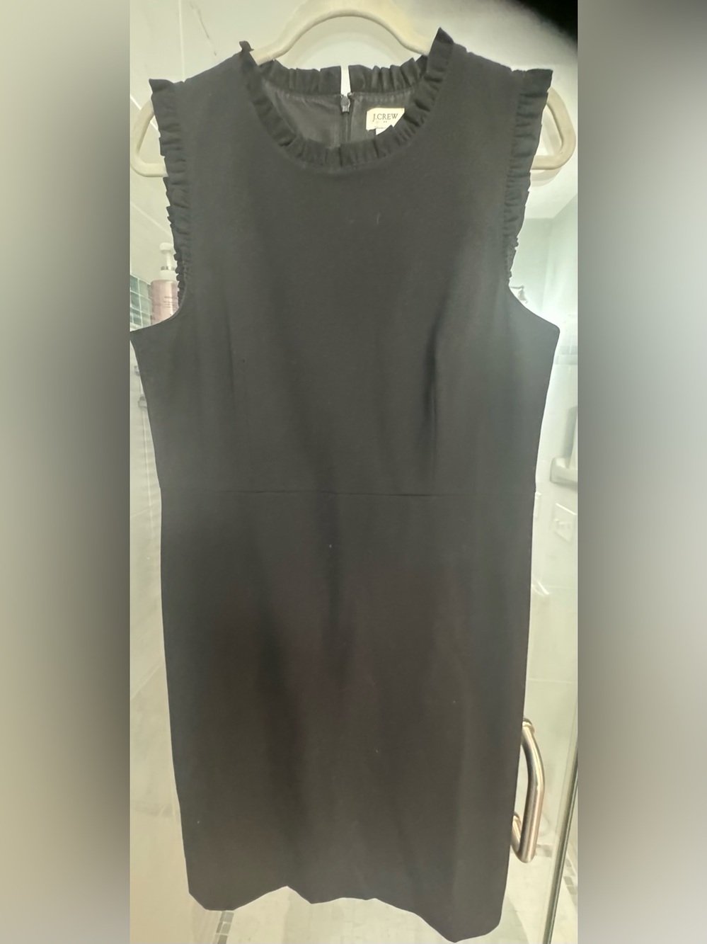 J. Crew Classic Black Sleeveless Midi Dress